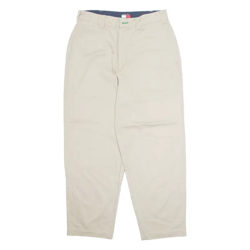Tommy Hilfiger Chino Mens Trousers Cream Regular Straight W32 L27 1