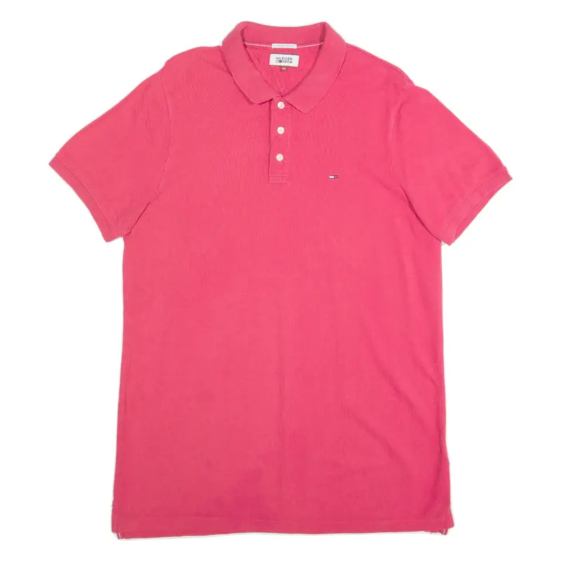 Tommy Hilfiger Denim Mens Polo Shirt Red 2Xl 1