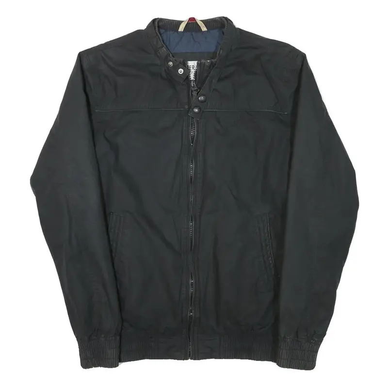 Tommy Hilfiger Mens Black Jacket M Polyester Blend Zip Classic Casual 1