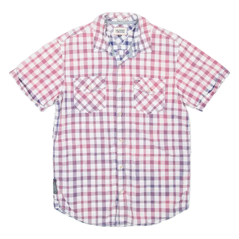 Tommy Hilfiger Mens Flannel Shirt Red Check S 1