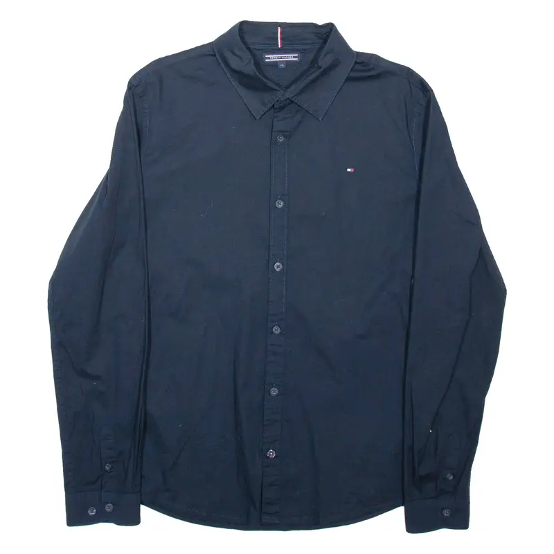 Tommy Hilfiger Mens Formal Shirt Blue Long Sleeve S 1