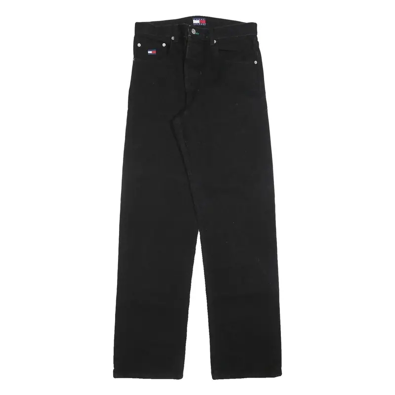 Tommy Hilfiger Mens Jeans Black Regular Straight Denim W32 L34 Classic Button 1