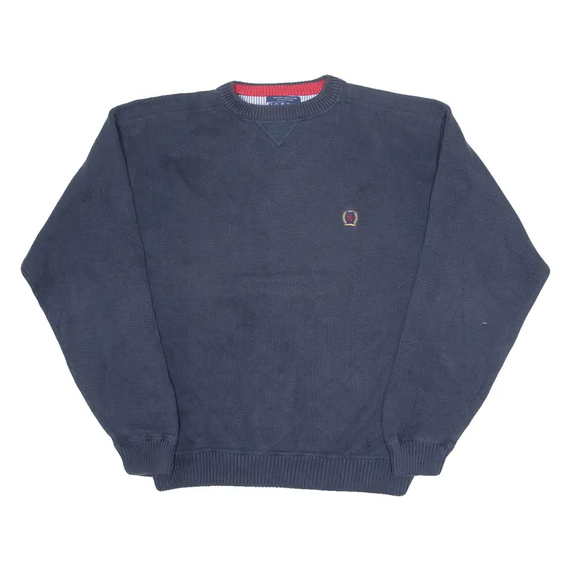 Tommy Hilfiger Mens Jumper Black Tight Knit Xl 1