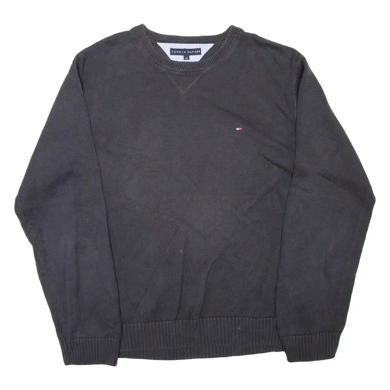 Tommy Hilfiger Mens Jumper Black Tight Knit Xl 1