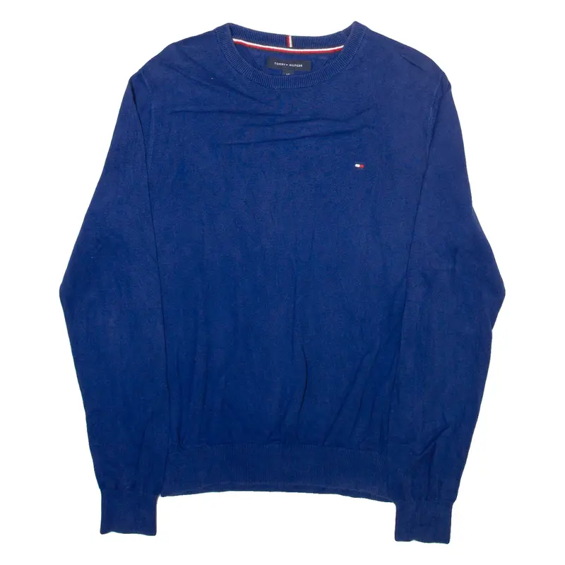 Tommy Hilfiger Mens Jumper Blue Tight Knit S 1