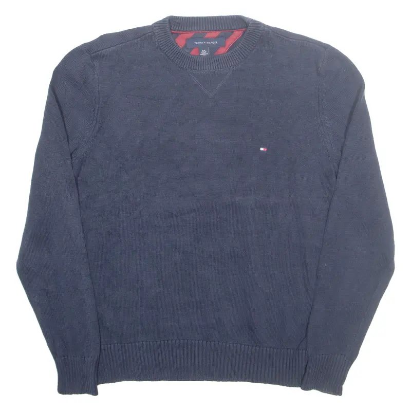 Tommy Hilfiger Mens Jumper Blue Tight Knit S 1