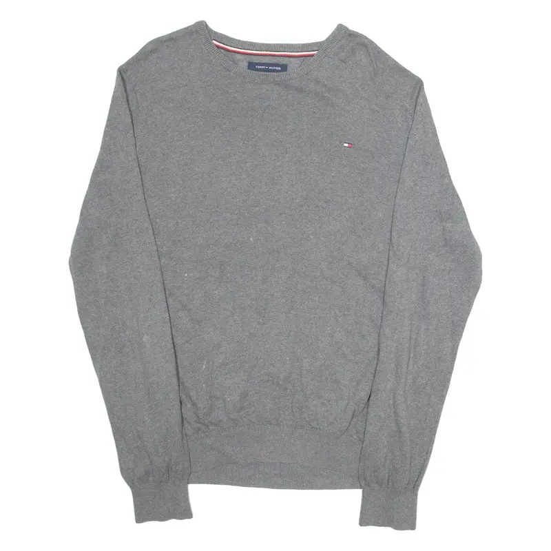 Tommy Hilfiger Mens Jumper Grey Tight Knit L 1