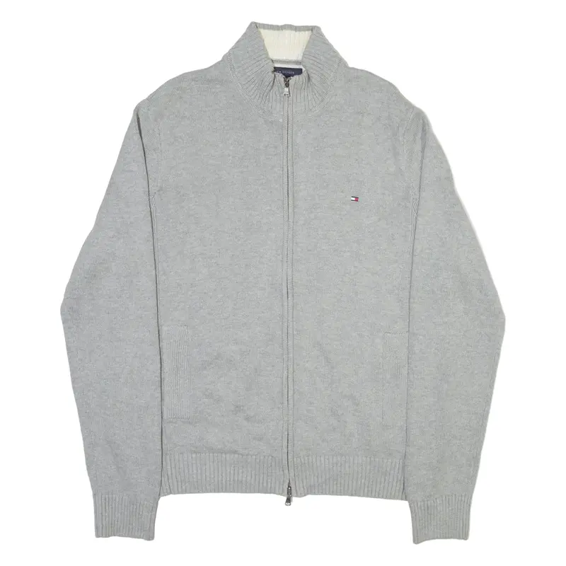 Tommy Hilfiger Mens Jumper Grey Tight Knit L 1