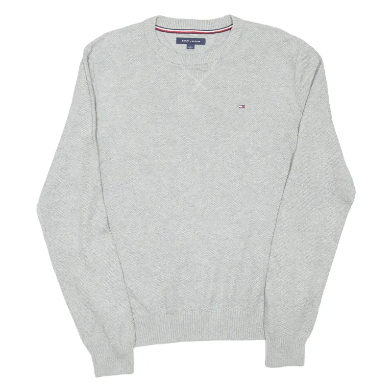 Tommy Hilfiger Mens Jumper Grey Tight Knit M 1