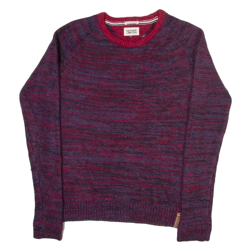 Tommy Hilfiger Mens Jumper Red Tight Knit M 1