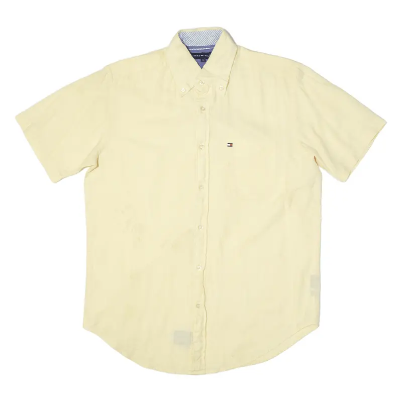 Tommy Hilfiger Mens Plain Shirt Yellow S 1