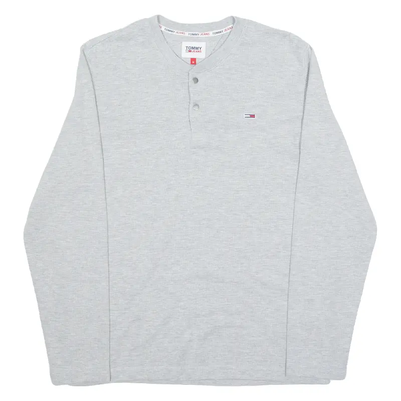 Tommy Hilfiger Mens Polo Shirt Grey Long Sleeve M 1