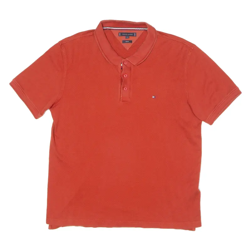 Tommy Hilfiger Mens Polo Shirt Orange 2Xl 1