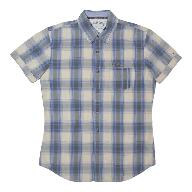 Tommy Hilfiger Mens Shirt Blue Check S 1