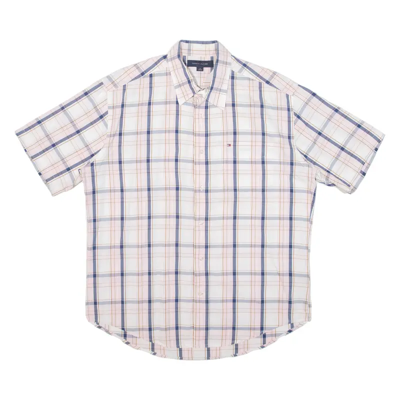 Tommy Hilfiger Mens Shirt Pink Check M 1