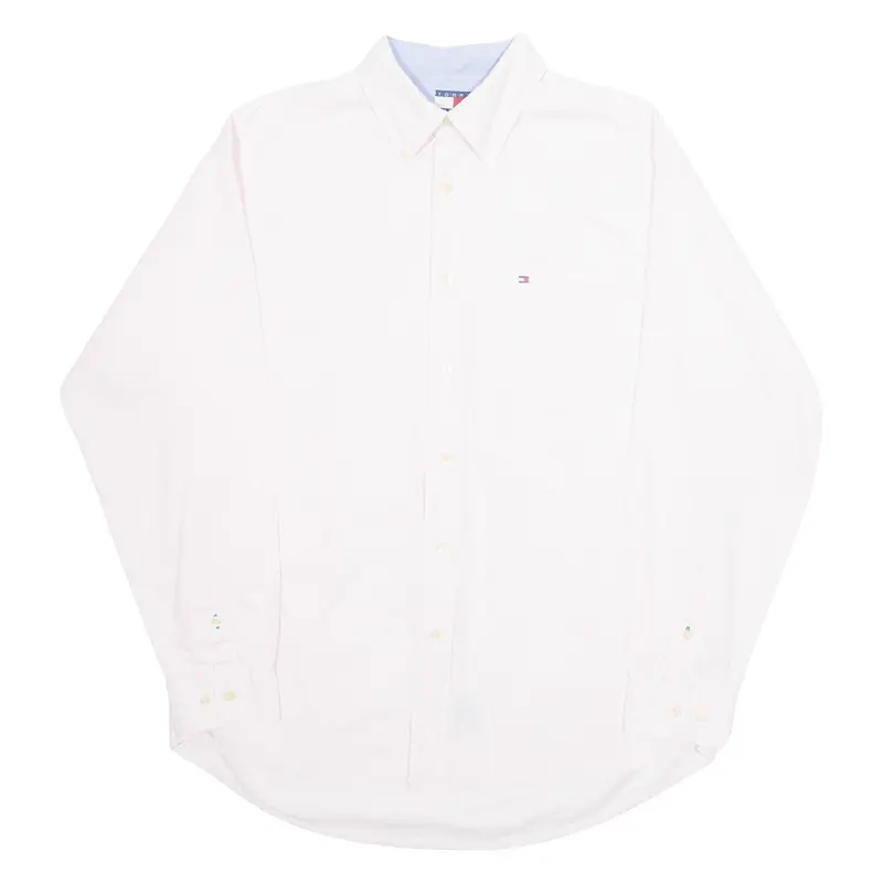 Tommy Hilfiger Mens Shirt Pink Gingham Long Sleeve M 1