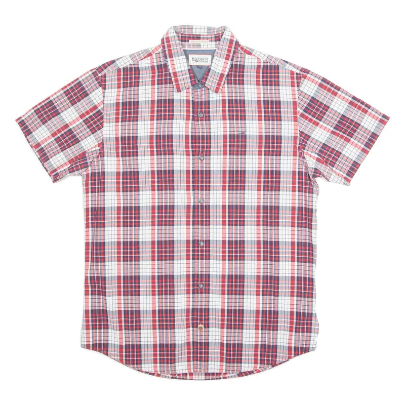 Tommy Hilfiger Mens Shirt Red Check M 1