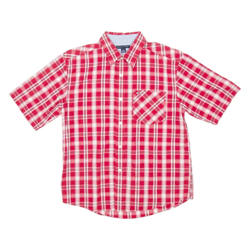Tommy Hilfiger Mens Shirt Red Check M 1