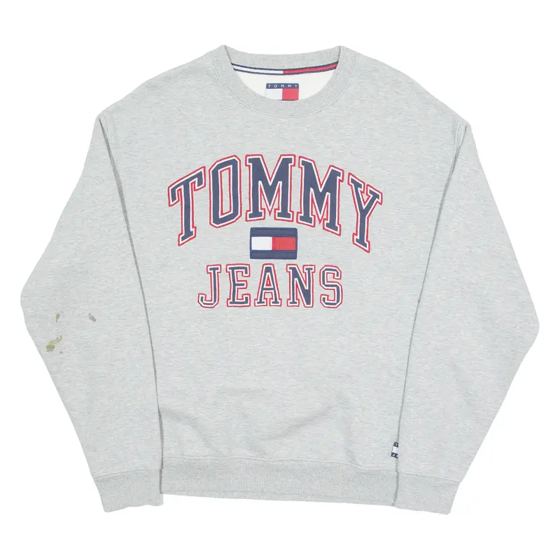 Tommy Hilfiger Mens Sweatshirt Grey Crew Neck S 1