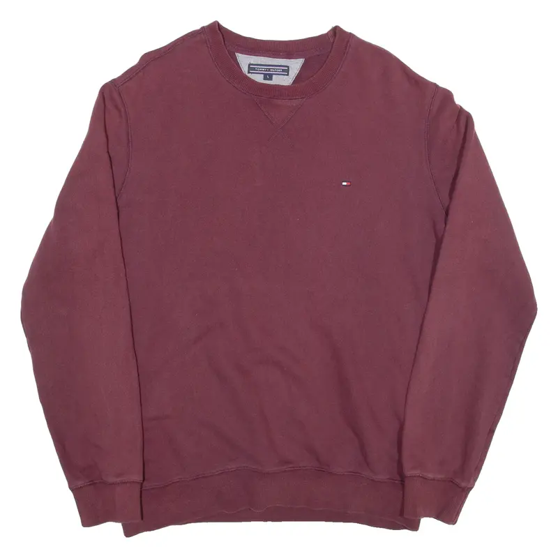 Tommy Hilfiger Mens Sweatshirt Maroon L 1