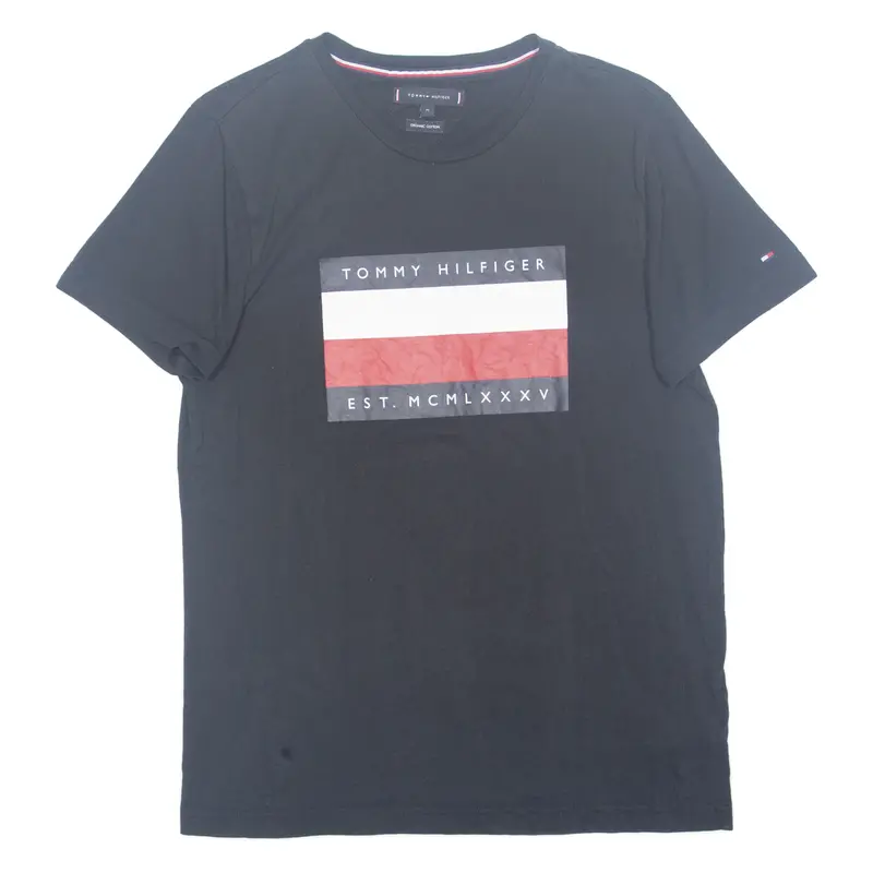 Tommy Hilfiger Mens T-Shirt Black M 1
