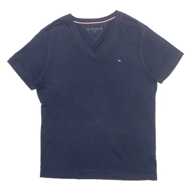 Tommy Hilfiger Mens T-Shirt Blue V-Neck M 1