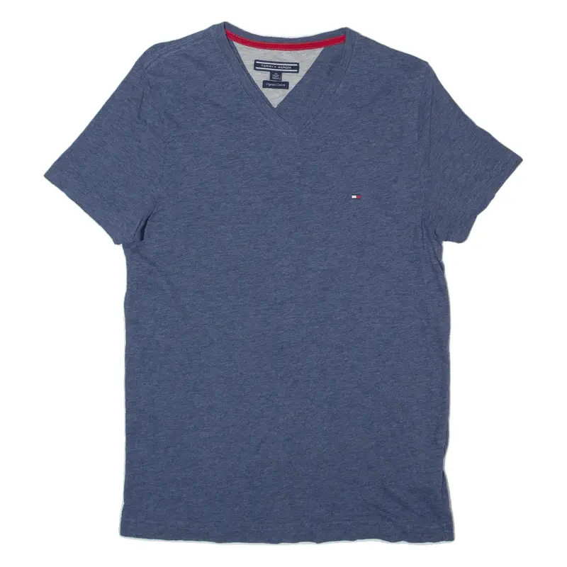 Tommy Hilfiger Mens T-Shirt Blue V-Neck Xs 1