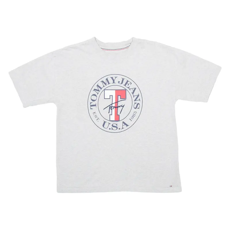 Tommy Hilfiger Mens T-Shirt Grey S 1