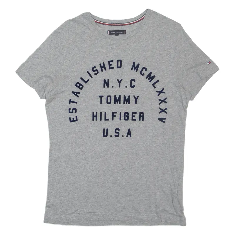 Tommy Hilfiger Mens T-Shirt Grey S 1