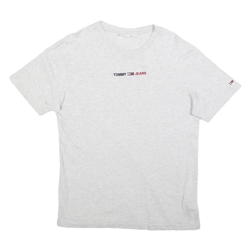 Tommy Hilfiger Mens White Crew Neck Short Sleeve T-Shirt M Logo 1