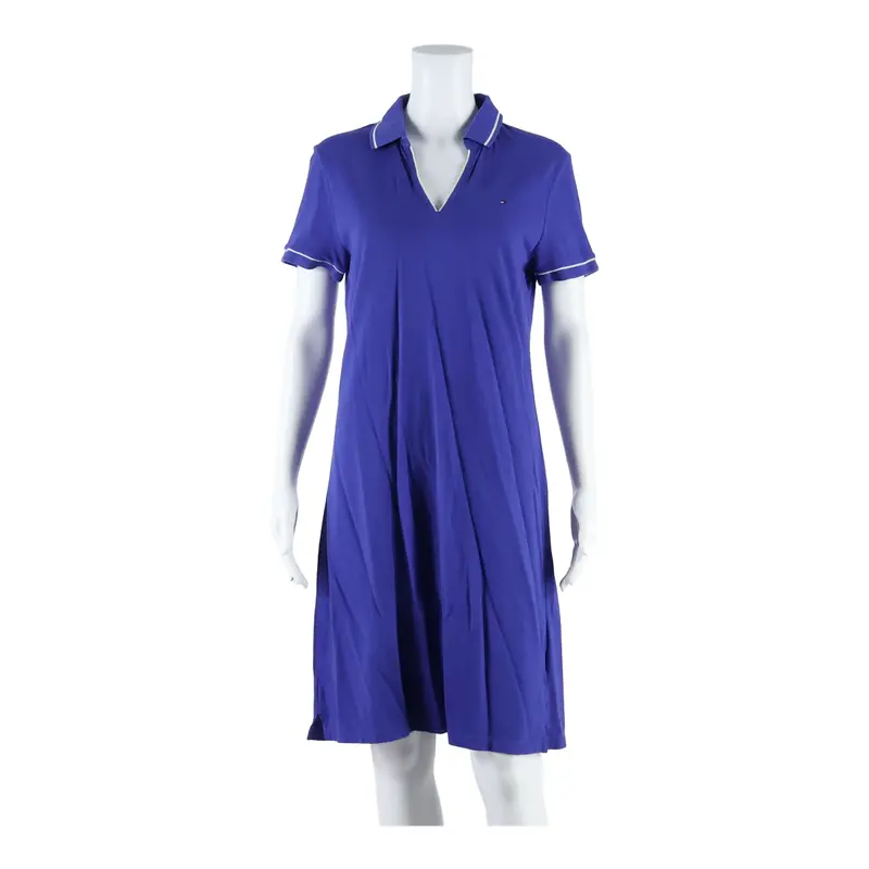 Tommy Hilfiger Polo Womens T-Shirt Dress Blue Short Sleeve Knee Length M 1
