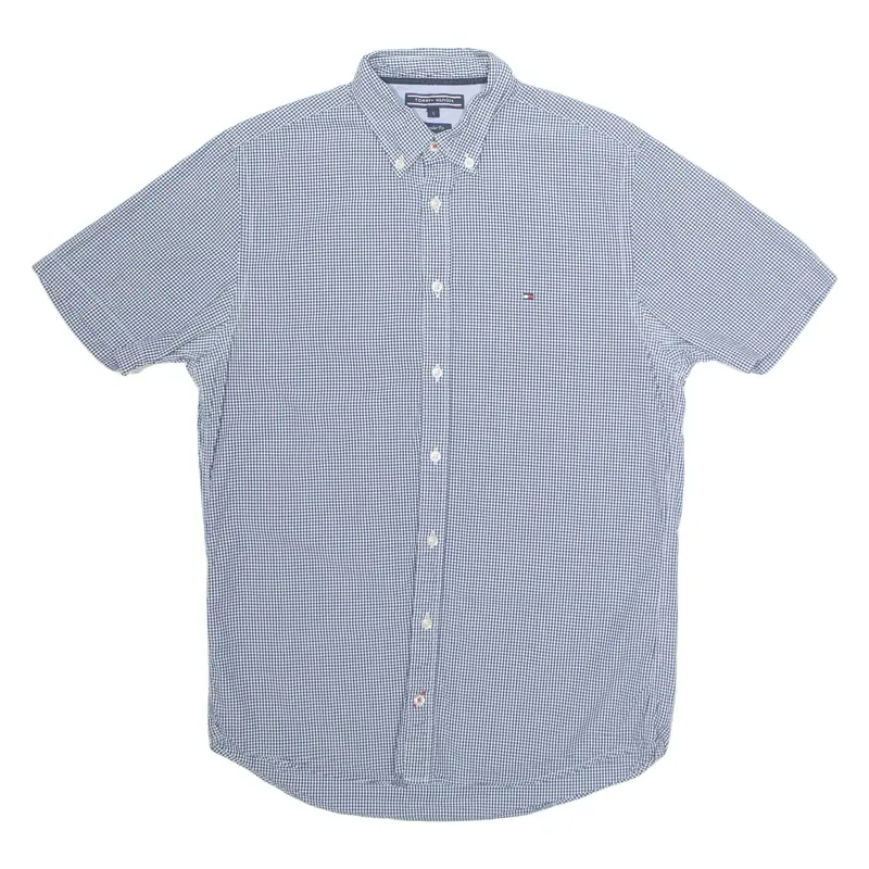 Tommy Hilfiger Regular Fit Mens Shirt Blue Gingham S 1