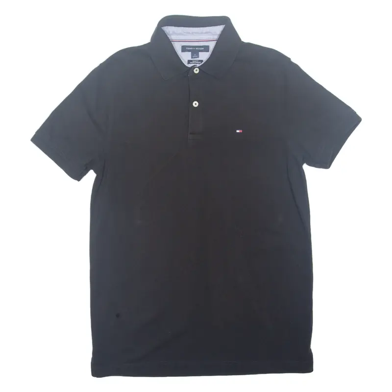 Tommy Hilfiger Slim Fit Mens Polo Shirt Black M 1