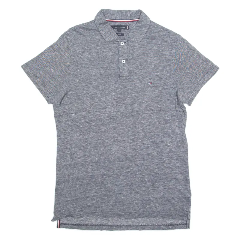 Tommy Hilfiger Slim Fit Mens Polo Shirt Grey S 1