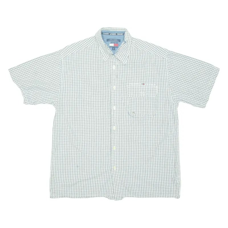 Tommy Hilfiger Tommy Jeans Mens Shirt White Check M 1
