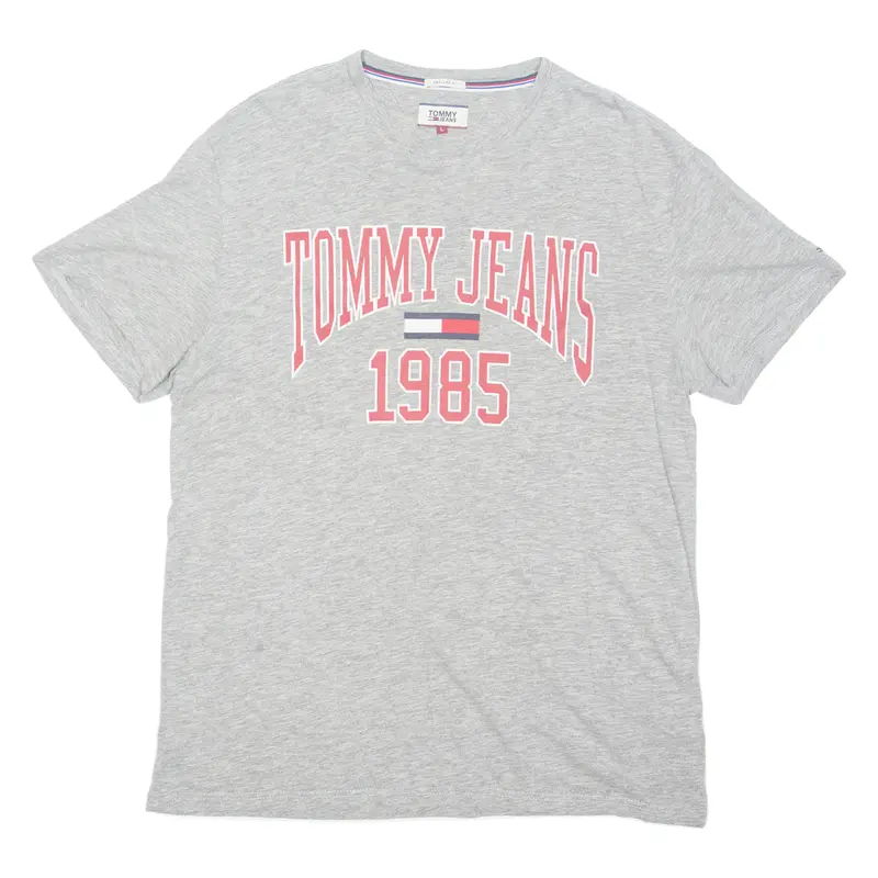 Tommy Hilfiger Tommy Jeans Regular Fit Mens T-Shirt Grey L 1