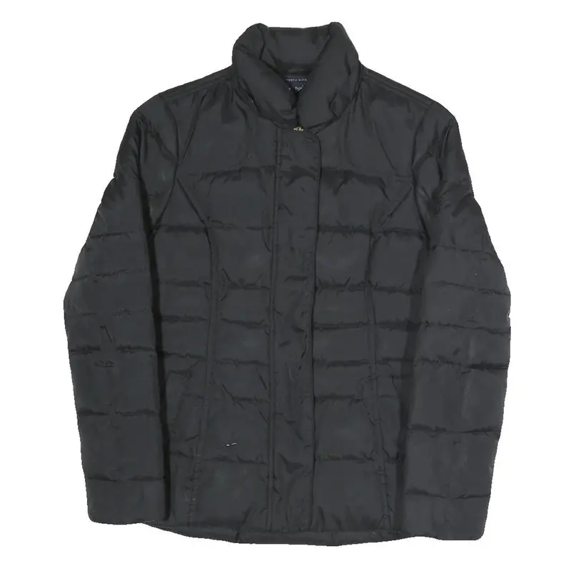 Tommy Hilfiger Womens Black Quilted Jacket Xs Polyester Blend Zip Casual 1