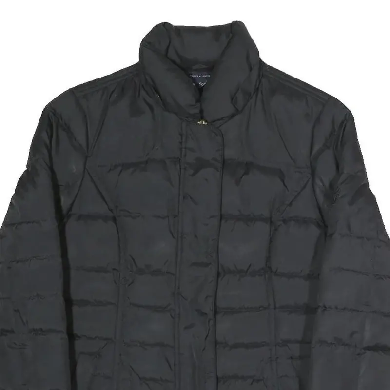 Tommy Hilfiger Womens Black Quilted Jacket Xs Polyester Blend Zip Casual 2