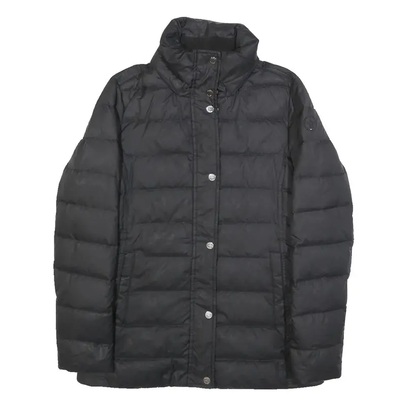 Tommy Hilfiger Womens Black Quilted Jacket Xs Polyester Zip Puffer Coat Winter 1