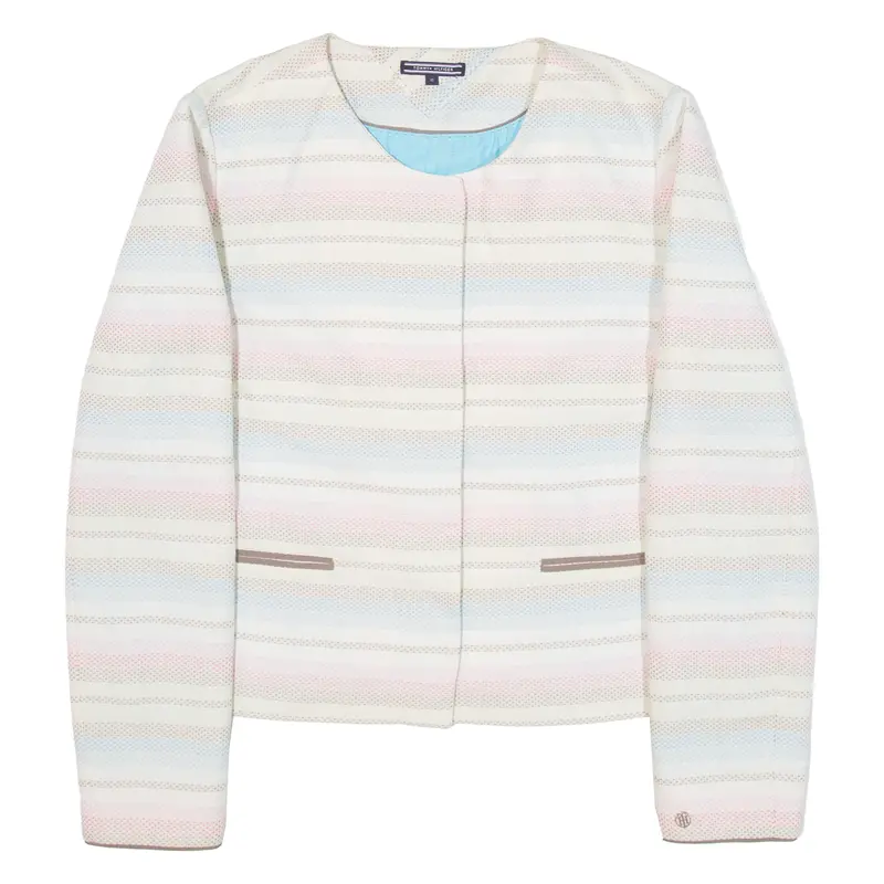 Tommy Hilfiger Womens Blazer Jacket Pink Striped M 1