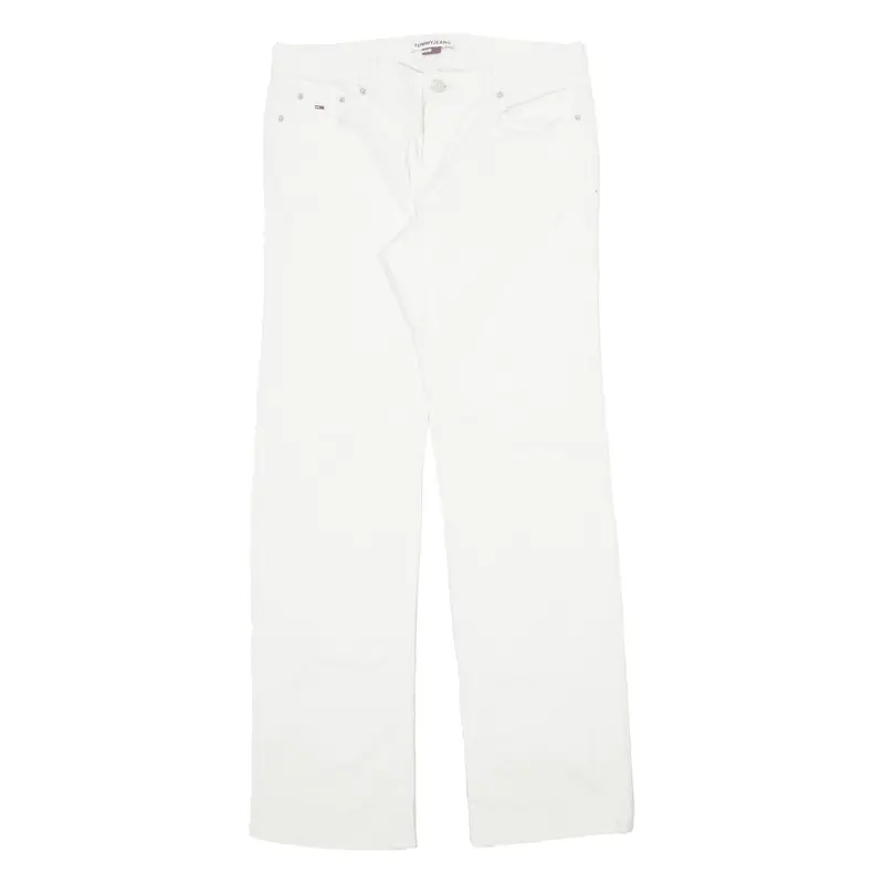 Tommy Hilfiger Womens Corduroy Trousers White Regular Straight W29 L32 1