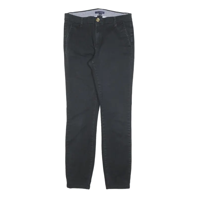 Tommy Hilfiger Womens Cotton Blend Black Slim Skinny Trousers W28 L28 Casual 1
