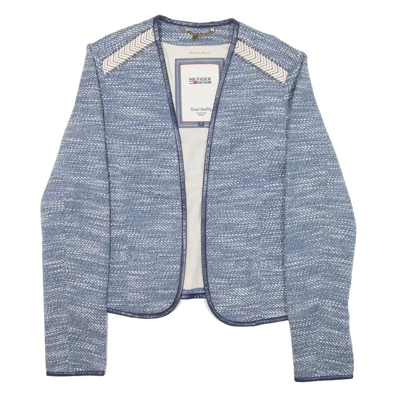 Tommy Hilfiger Womens Jacket Blue Knit S 1