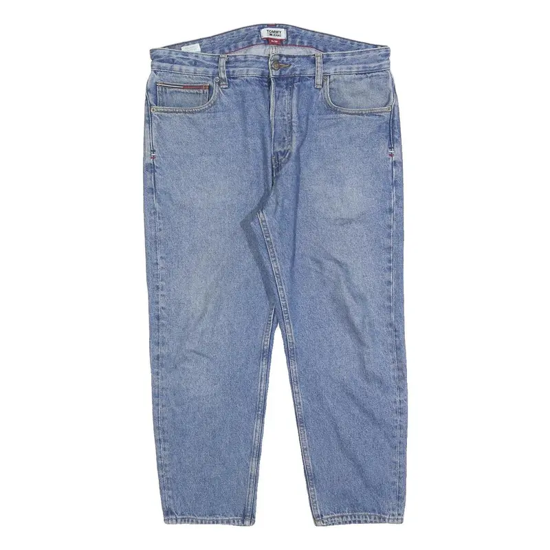 Tommy Hilfiger Womens Jeans Blue Relaxed Straight Denim Medium W34 L24 Stylish 1