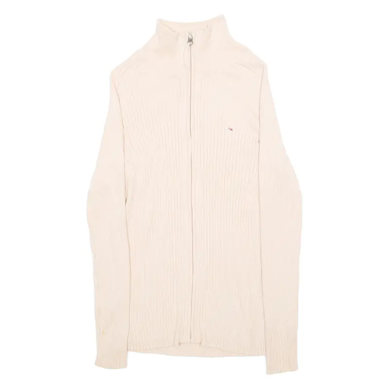 Tommy Hilfiger Womens Jumper Beige Tight Knit M 1
