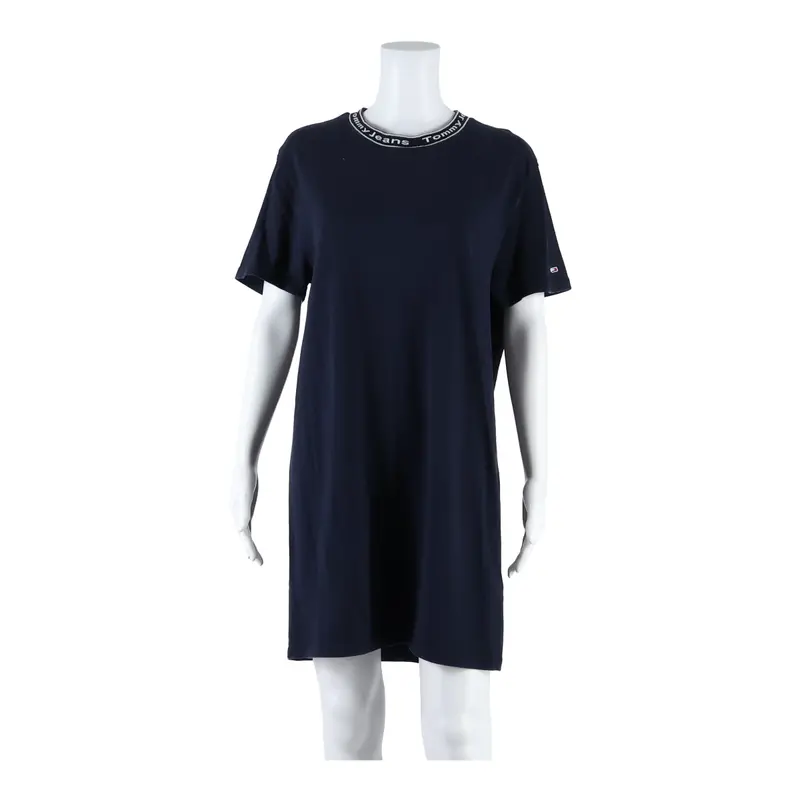 Tommy Hilfiger Womens Jumper Dress Blue Short Sleeve Midi L 1