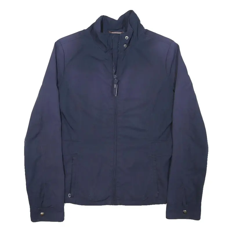 Tommy Hilfiger Womens Navy Blue Jacket M Polyester Blend Zip Plain Casual 1