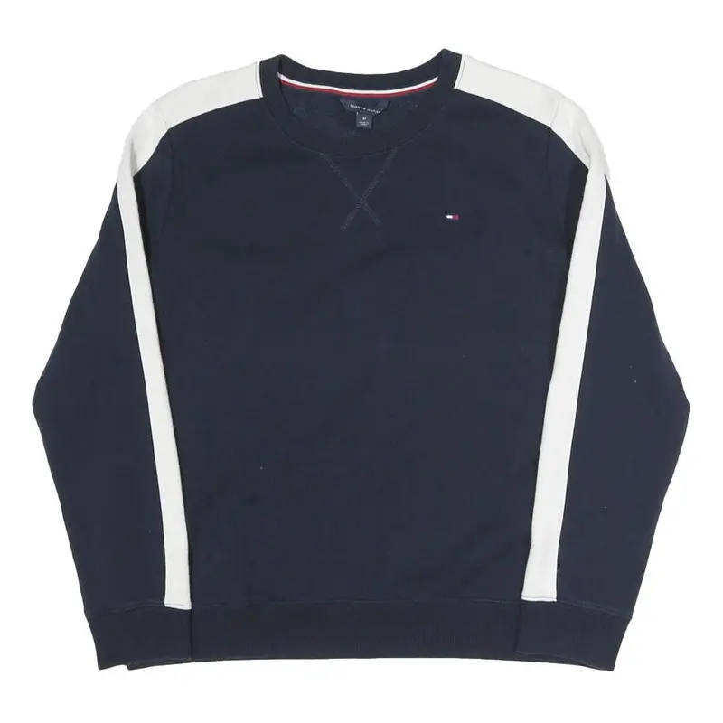 Tommy Hilfiger Womens Navy Blue Sweatshirt Crew Neck M Cotton Blend 1