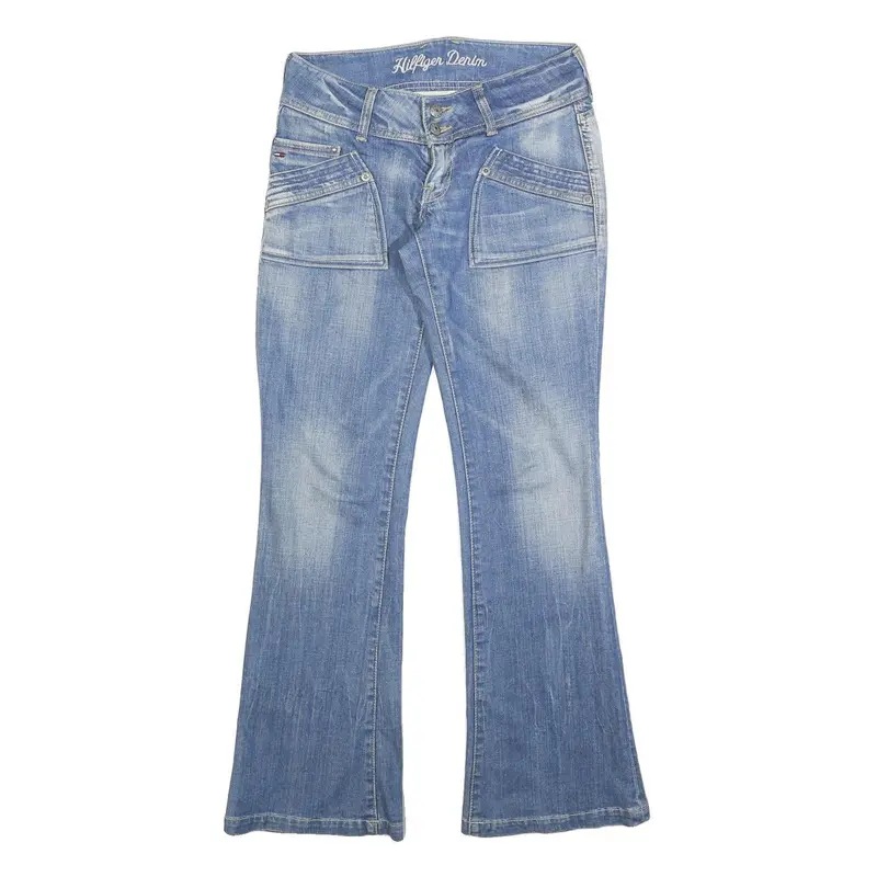 Tommy Hilfiger Womens Regular Fit Blue Bootcut Denim W30 L30 Designer Jeans 1