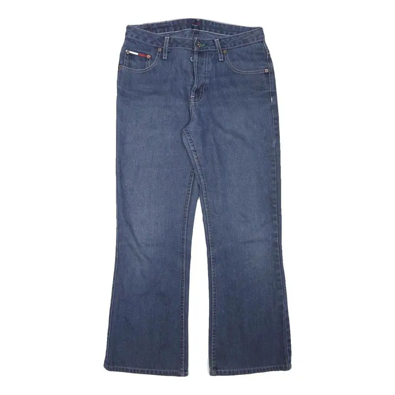 Tommy Hilfiger Womens Relaxed Blue Denim Medium Wash W28 L26 Casual Comfort Zip 1